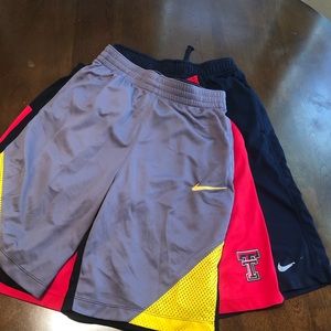 3 Pair Boys Basketball Shorts. Nike, Sz Large